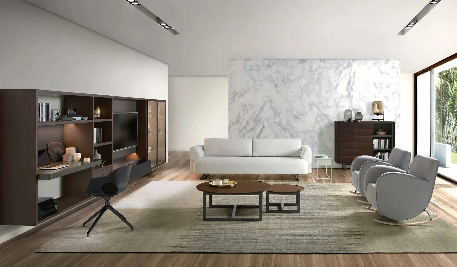 Salón con Home Office